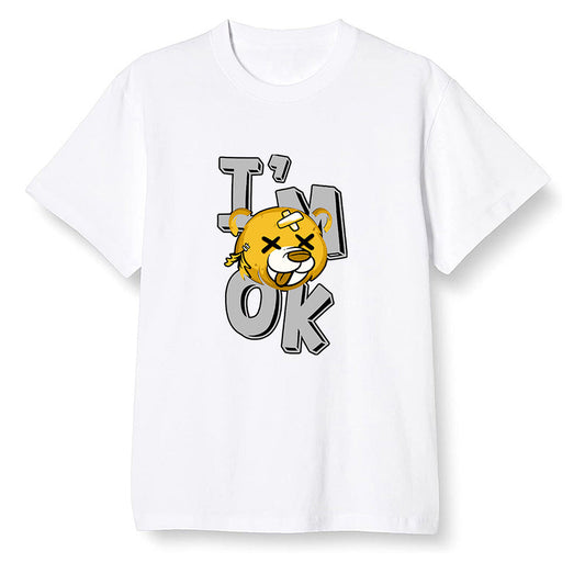 Pop Colour AJ1 Retro High OG Pollen - I'am Ok bubby bear  - White Men T-shirt