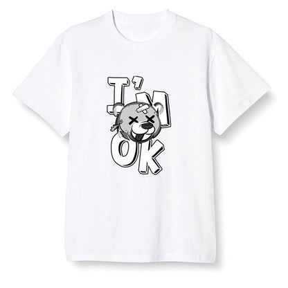 Pop Colour AJ1 Retro High '85 OG Neutral Grey - I'am Ok bubby bear  - White Men T-shirt