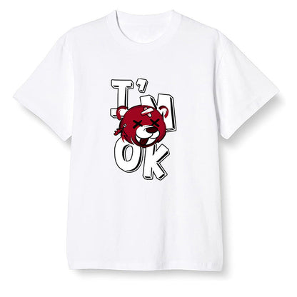 Pop Colour AJ1 High OG Satin Snake Chicago - I'am Ok bubby bear  - White Men T-shirt