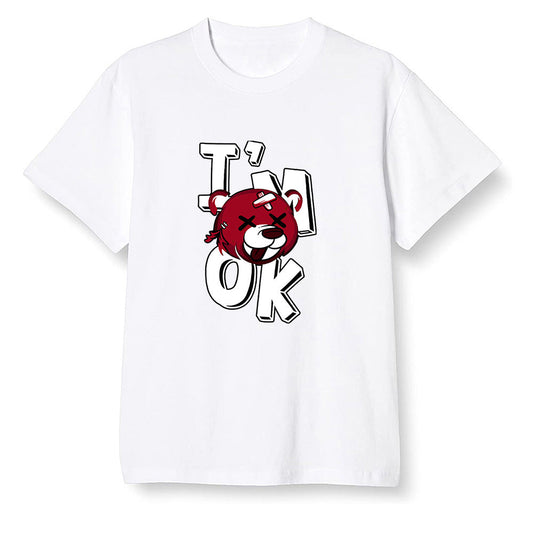 Pop Colour AJ1 High OG Satin Snake Chicago - I'am Ok bubby bear  - White Men T-shirt