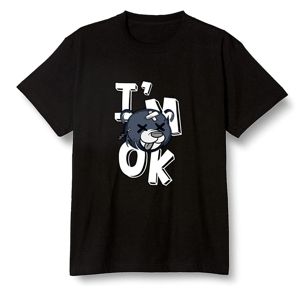Pop Colour AJ1 High OG CO JP Midnight Navy - I'am Ok bubby bear  - Black Men T-shirt