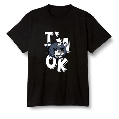 Pop Colour AJ1 High OG CO JP Midnight Navy - I'am Ok bubby bear  - Black Men T-shirt