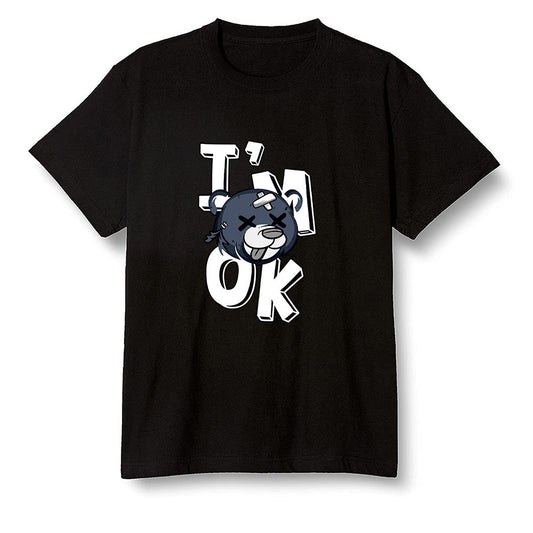 Pop Colour AJ1 High OG CO JP Midnight Navy - I'am Ok bubby bear  - Black Men T-shirt