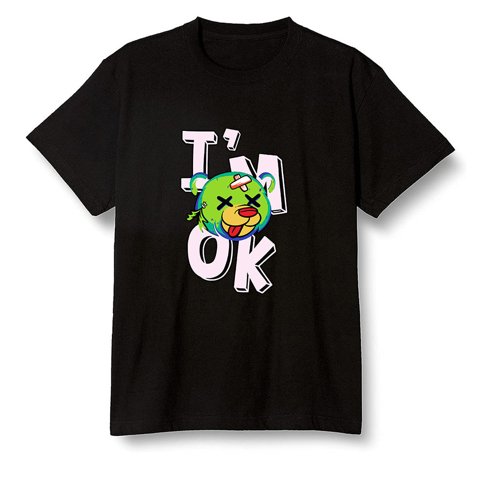 Pop Colour AJ1 Retro OG High J Balvin - Colores Y Vibras - I'am Ok bubby bear  - Black Men T-shirt