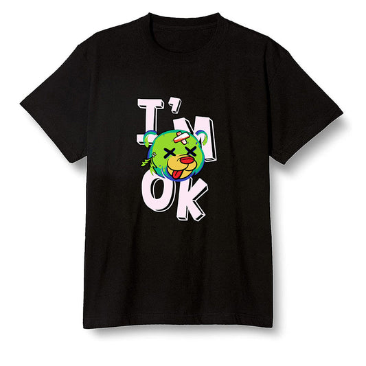 Pop Colour AJ1 Retro OG High J Balvin - Colores Y Vibras - I'am Ok bubby bear  - Black Men T-shirt