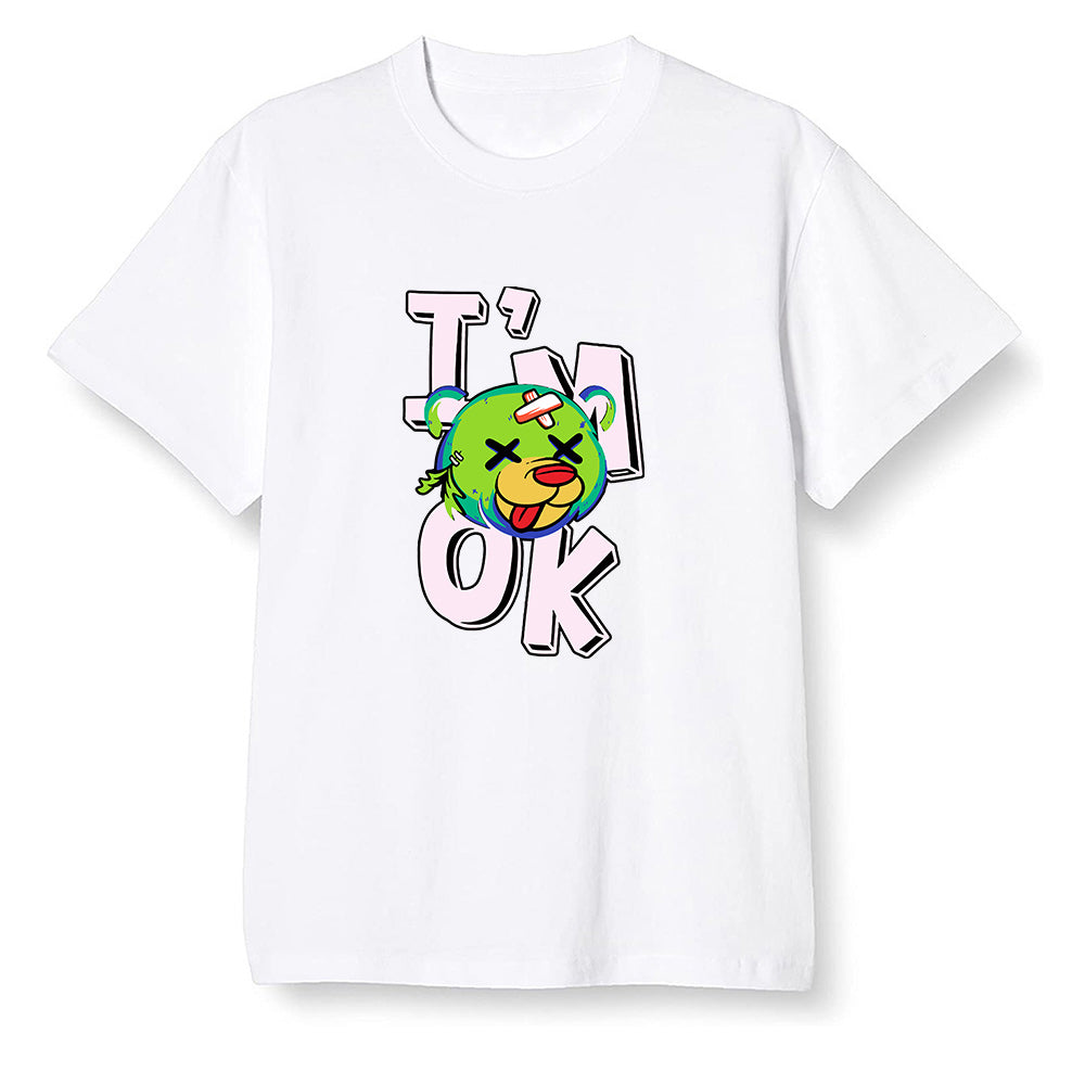 Pop Colour AJ1 Retro OG High J Balvin - Colores Y Vibras - I'am Ok bubby bear  - White Men T-shirt