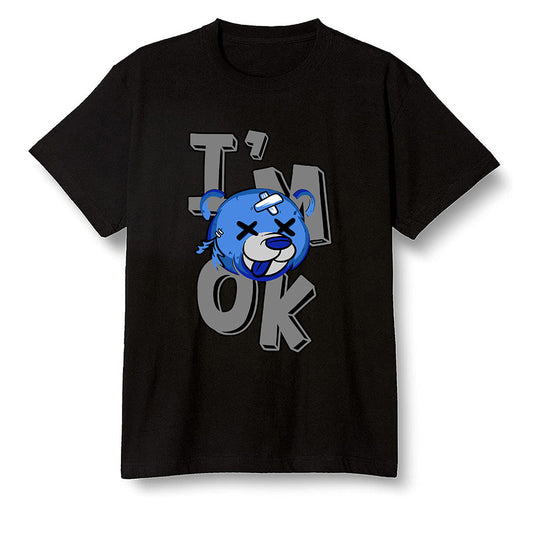 Pop Colour AJ13 Retro Black Royal - I'am Ok bubby bear - Black Men T-shirt