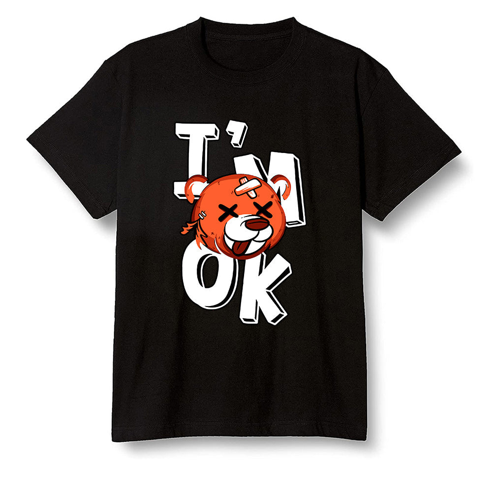 Pop Colour AJ13 Retro Starfish - I'am Ok bubby bear - Black Men T-shirt