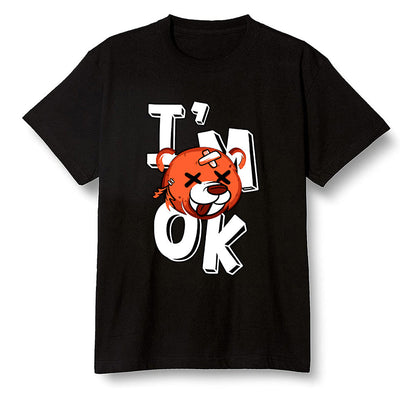 Pop Colour AJ13 Retro Starfish - I'am Ok bubby bear - Black Men T-shirt