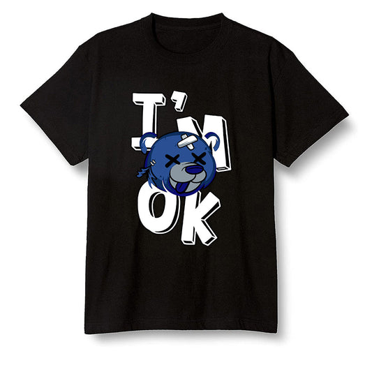 Pop Colour AJ13 Retro Flint - I'am Ok bubby bear - Black Men T-shirt