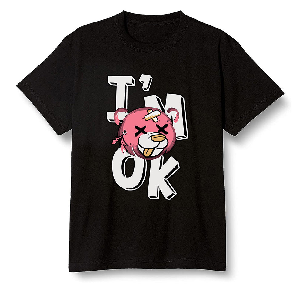Pop Colour AJ13 Retro CNY - I'am Ok bubby bear - Black Men T-shirt