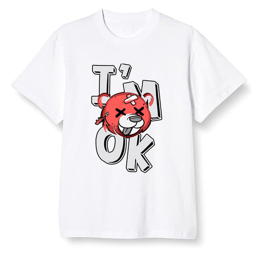 Pop Colour AJ6 Retro Tinker Hatfield - I'am Ok bubby bear - White Men T-shirt