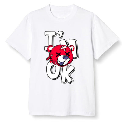Pop Colour AJ6 Retro White Infrared - I'am Ok bubby bear - White Men T-shirt