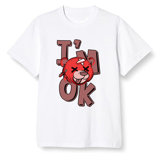 Pop Colour AJ6 Retro NRG Rust Pink - I'am Ok bubby bear - White Men T-shirt