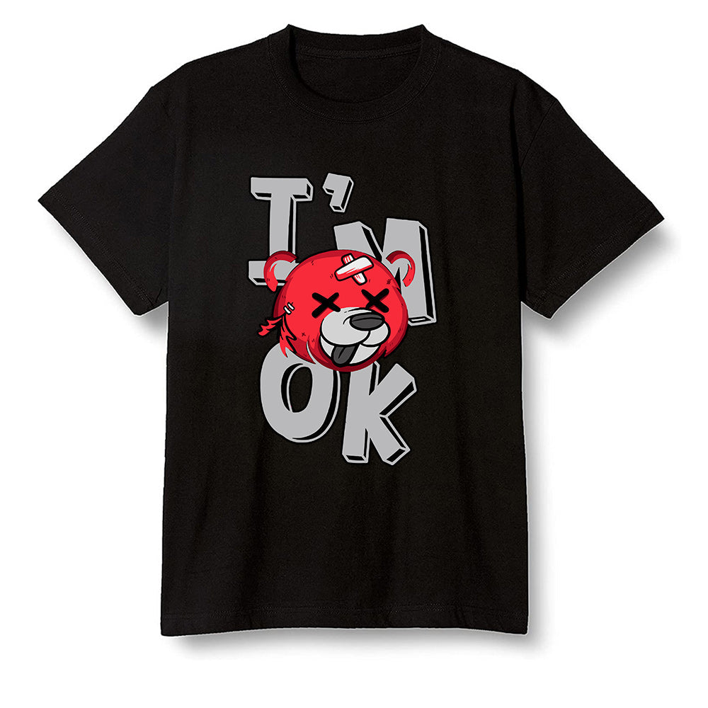 Nike Pop Colour AJ6 Retro Reflective Infrared - I'am Ok bubby bear - Black Men T-shirt
