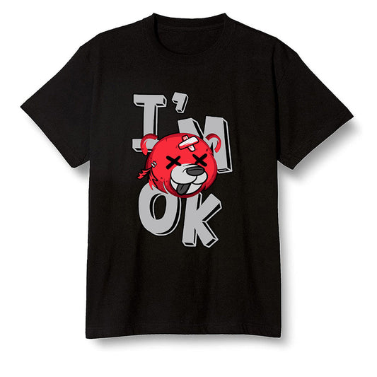 Nike Pop Colour AJ6 Retro Reflective Infrared - I'am Ok bubby bear - Black Men T-shirt