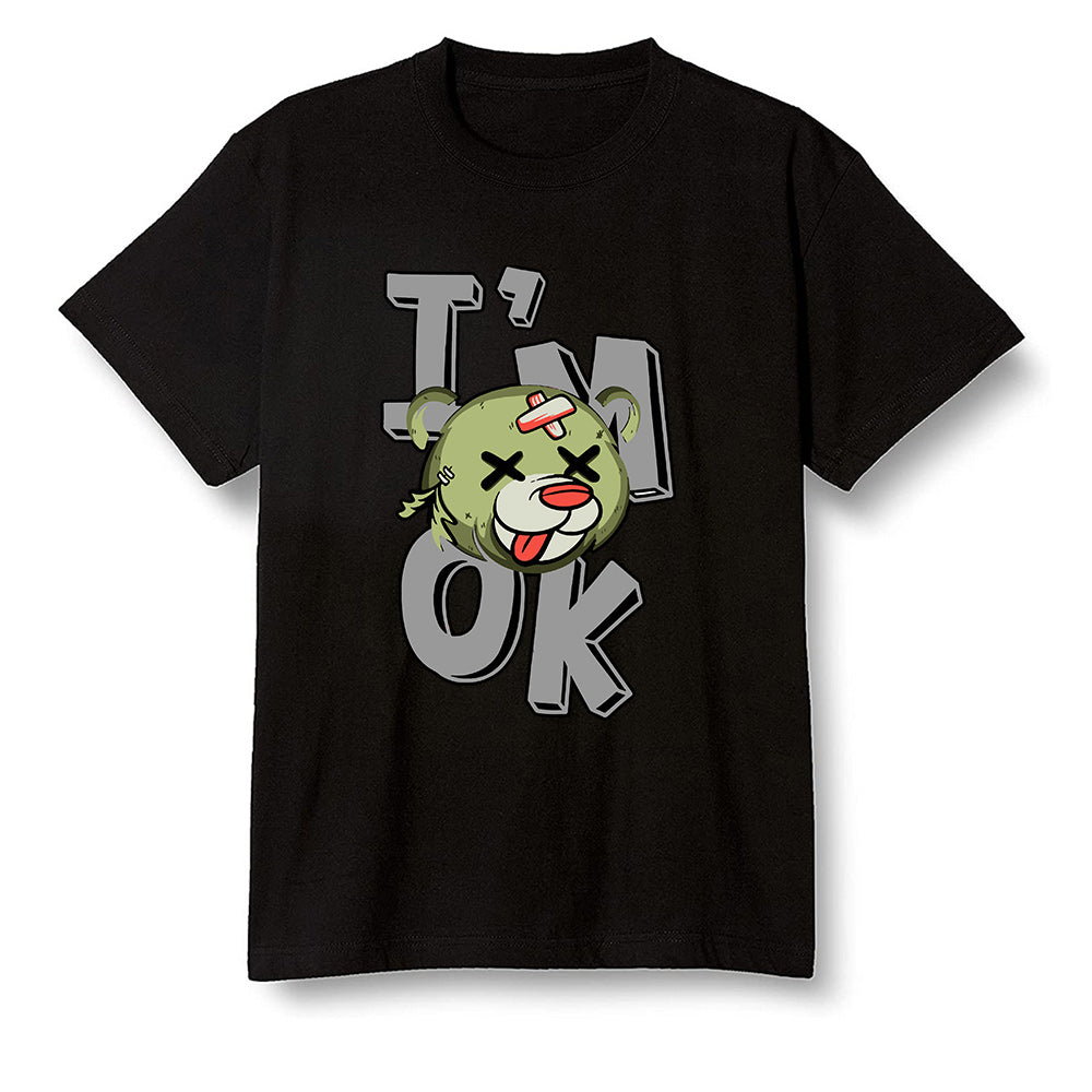 Pop Colour AJ6 Retro SP Travis Scott - Medium Olive - I'am Ok bubby bear - Black Men T-shirt