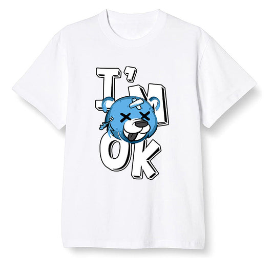 Pop Colour AJ6 UNC White - I'am Ok bubby bear - White Men T-shirt