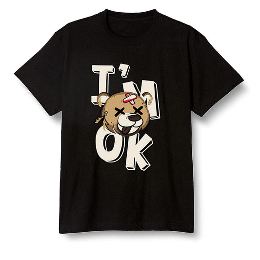 Pop Colour AJ6 Retro Quai 54 - Sail Gum - I'am Ok bubby bear - Black Men T-shirt