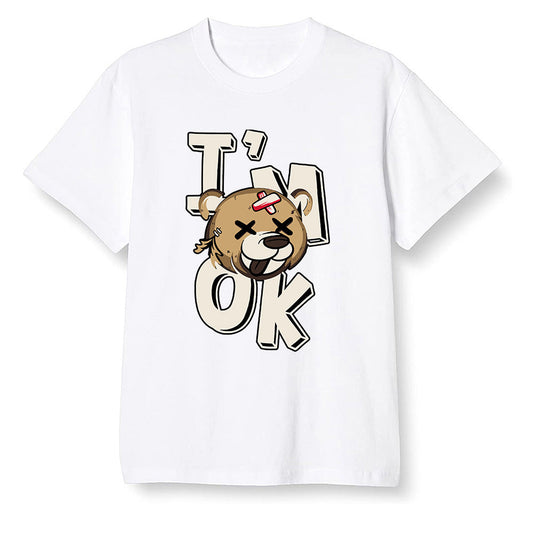 Pop Colour AJ6 Retro Quai 54 - Sail Gum - I'am Ok bubby bear - White Men T-shirt