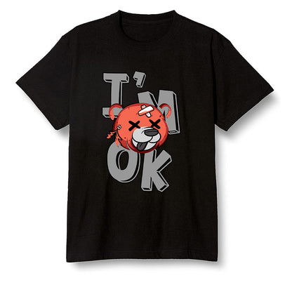 Pop Colour AJ6 Retro Psg Iron Grey Infrared - I'am Ok bubby bear - Black Men T-shirt