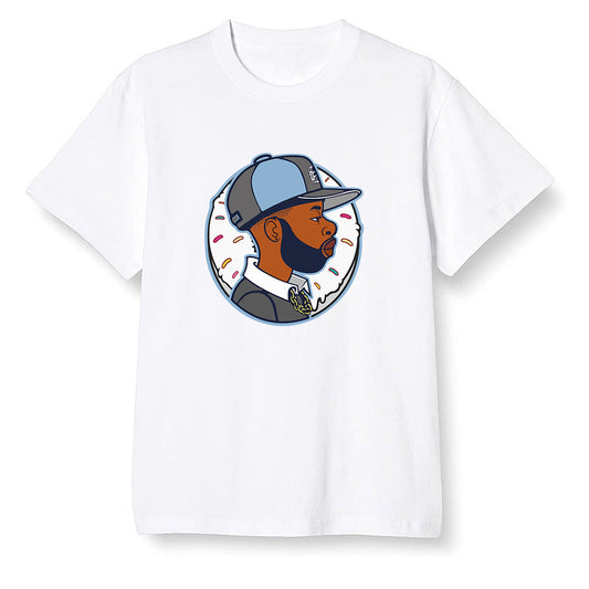 Pop Colour AJ1 Retro High OG Hyper Royal - J Dilla Donut  - White Men T-shirt