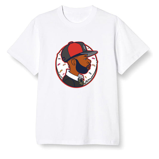 Pop Colour AJ1 Retro High OG Origin Story - J Dilla Donut  - White Men T-shirt