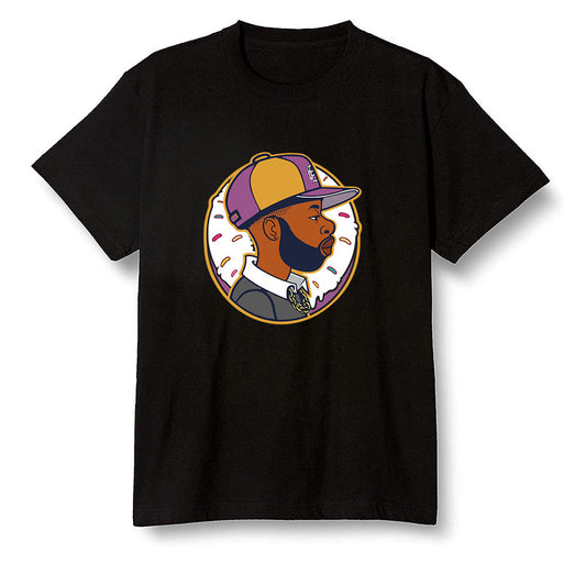 Pop Colour AJ1 Retro High OG Brotherhood - J Dilla Donut  - Black Men T-shirt