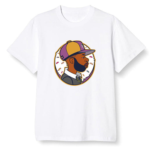 Pop Colour AJ1 Retro High OG Brotherhood - J Dilla Donut  - White Men T-shirt