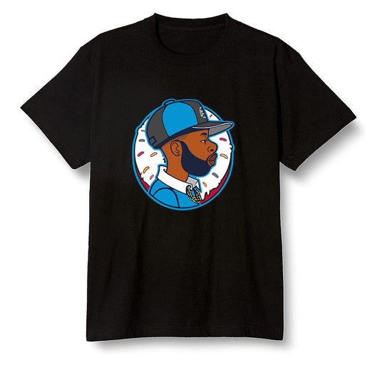 Pop Colour AJ1 NRG Joint Model - UNC - J Dilla Donut  - Black Men T-shirt