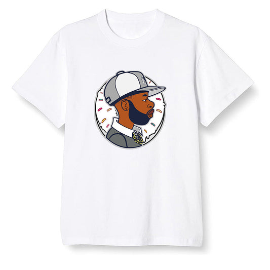 Pop Colour AJ1 Retro High '85 OG Neutral Grey - J Dilla Donut  - White Men T-shirt