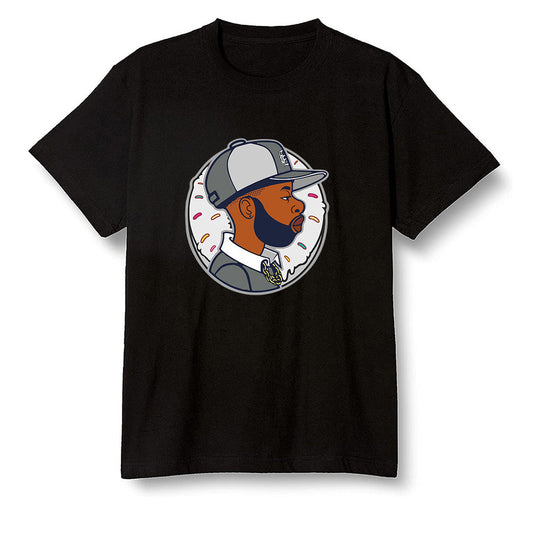 Pop Colour AJ1 Retro High OG CO Japan - Neutral Grey - J Dilla Donut  - Black Men T-shirt