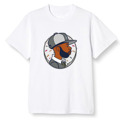 Pop Colour AJ1 Retro High OG CO Japan - Neutral Grey - J Dilla Donut  - White Men T-shirt