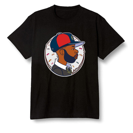 Pop Colour AJ13 Retro HE Got Game - J Dilla Donut - Black Men T-shirt