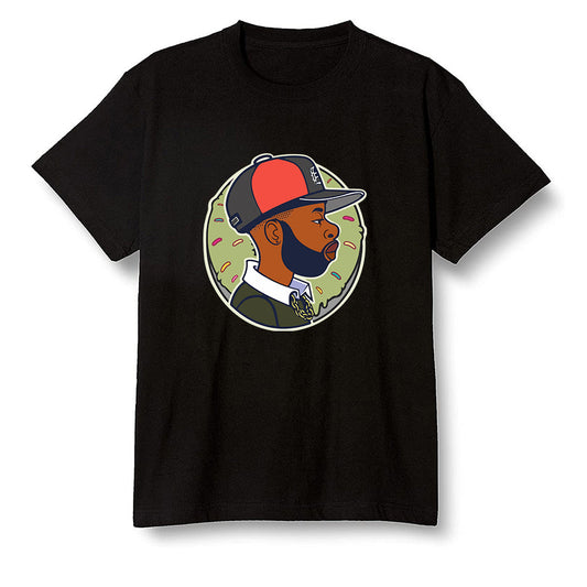 Pop Colour AJ6 Retro SP Travis Scott - Medium Olive - J Dilla Donut - Black Men T-shirt