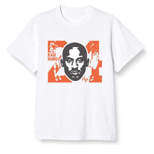 Pop Colour AJ1 Retro High OG Electro Orange - Kobe Bryant - White Men T-shirt