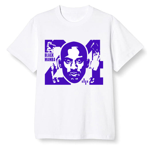Pop Colour AJ13 Retro Court Purple - Kobe Bryant - White Men T-shirt