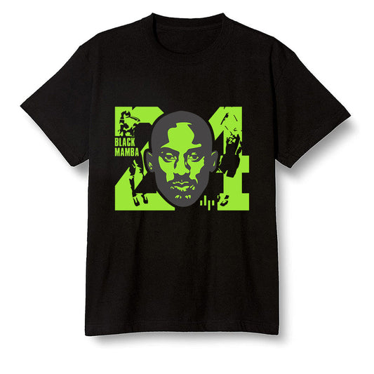 Pop Colour AJ6 Retro Electric Green - Kobe Bryant - Black Men T-shirt