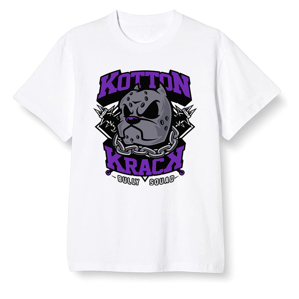 Pop Colour AJ13 Retro Court Purple - Kotton Krack - White Men T-shirt