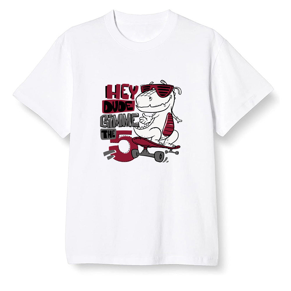 Pop Colour AJ1 Low Black Toe - Let's skate  - White Men T-shirt
