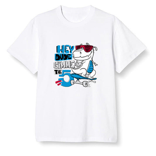Pop Colour AJ1 NRG Joint Model - UNC - Let's skate  - White Men T-shirt