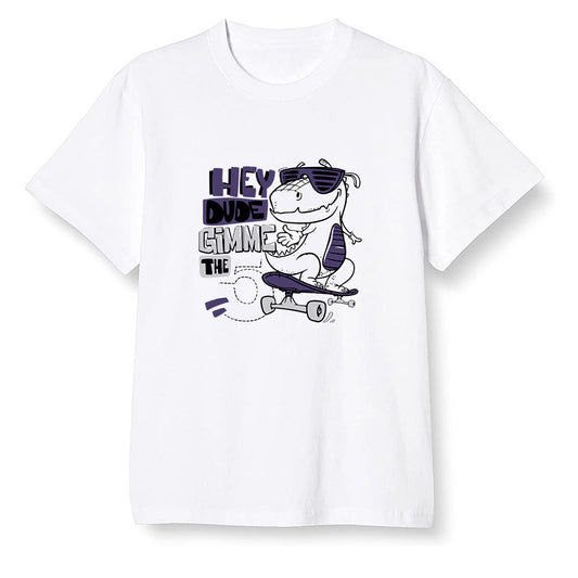Pop Colour AJ1 High OG Court Purple - Let's skate  - White Men T-shirt