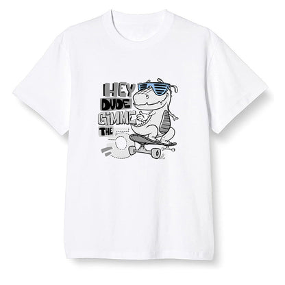 Pop Colour AJ1 Low Wolf Grey/Sail/Photon Dust/White - Let's skate  - White Men T-shirt