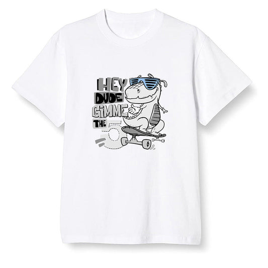 Pop Colour AJ1 Low Wolf Grey/Sail/Photon Dust/White - Let's skate  - White Men T-shirt