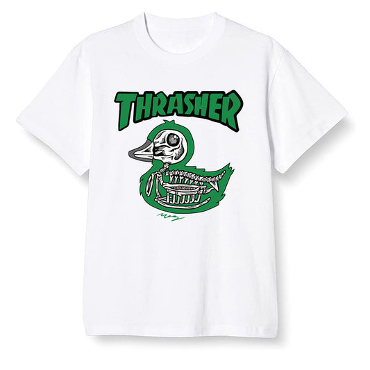 Pop Colour AJ1 Retro High OG Pine Green J10443 - Little duck  - White Men T-shirt