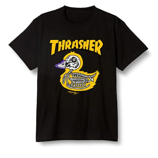 Pop Colour AJ1 Mid SE University Gold - Little duck  - Black Men T-shirt