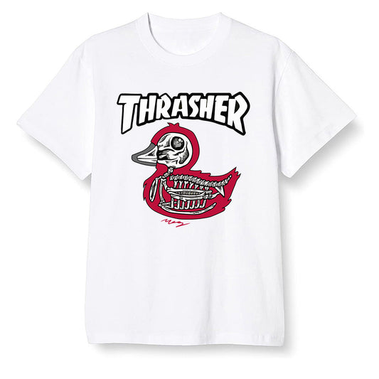 Pop Colour AJ13 Retro Gym Red Flint Grey - Little duck - White Men T-shirt