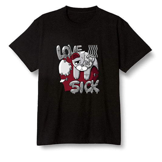 Pop Colour AJ1 Low Black Toe - Love Sick  - Black Men T-shirt