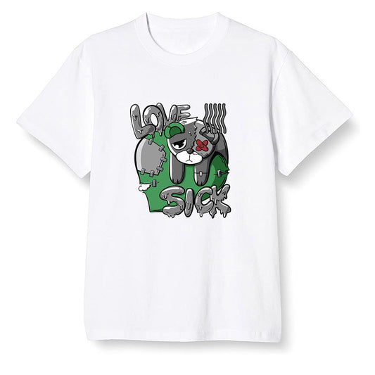 Pop Colour AJ1 Retro High OG Pine Green J10456 - Love Sick  - White Men T-shirt