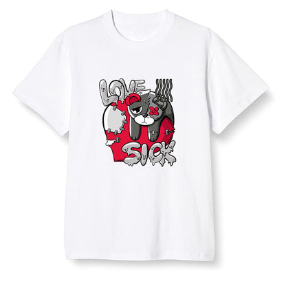 Pop Colour AJ1 Retro High OG Light Smoke Grey - Love Sick  - White Men T-shirt